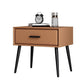 Contemporary Night Table Solid Wood Bed Nightstand with Drawer