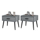 Contemporary Night Table Solid Wood Bed Nightstand with Drawer