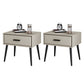 Contemporary Night Table Solid Wood Bed Nightstand with Drawer