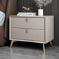 Solid Wood Night Table Contemporary Bed Nightstand with Drawers Khaki 1 Piece Clearhalo 'Bedroom Furniture' 'furn' 'furn_night_stand' 'Furniture' 'night_stand' 'Nightstands' 6367145