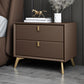 Solid Wood Night Table Contemporary Bed Nightstand with Drawers Light Coffee 1 Piece Clearhalo 'Bedroom Furniture' 'furn' 'furn_night_stand' 'Furniture' 'night_stand' 'Nightstands' 6367147