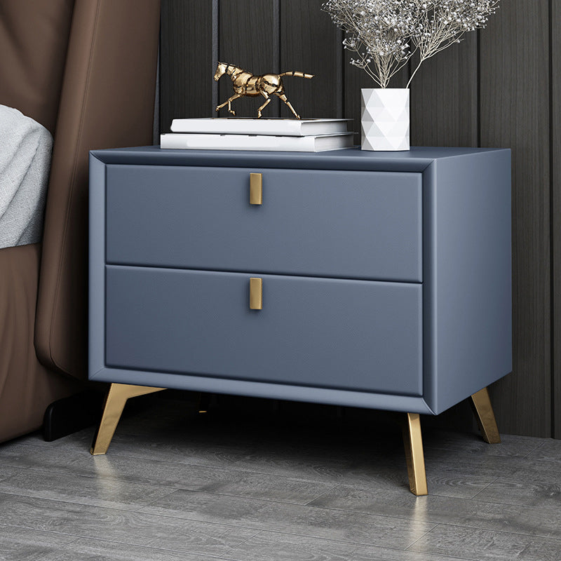 Solid Wood Night Table Contemporary Bed Nightstand with Drawers Light Blue 1 Piece Clearhalo 'Bedroom Furniture' 'furn' 'furn_night_stand' 'Furniture' 'night_stand' 'Nightstands' 6367151