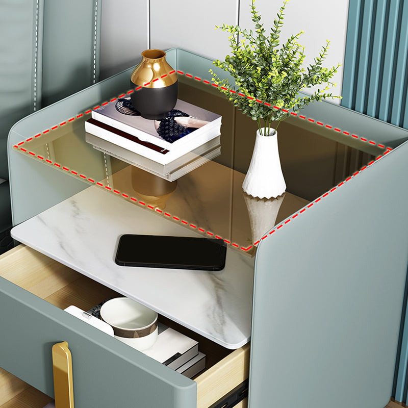 Comodino contemporaneo comodino in legno massiccio per camera da letto