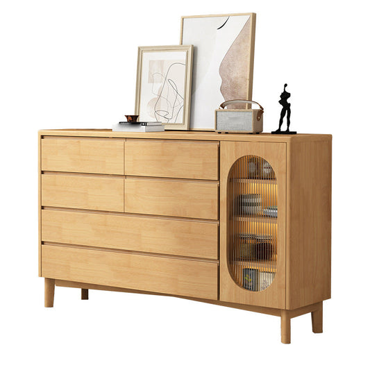Traditional Storage Chest Solid Wood Storage Chest Dresser with 6 Drawers Clearhalo 'Bedroom Furniture' 'Dressers & Chests' 'dressers_chests' 'furn' 'furn_dressers_chests' 'Furniture' 6367437