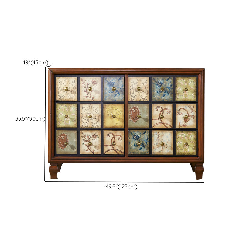 Cassettiera portaoggetti tradizionale in legno massello con 3/5/6 cassetti