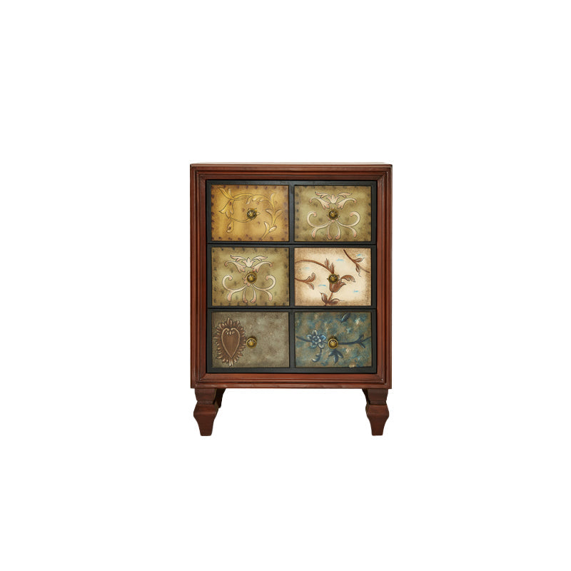 Cassettiera verticale per la casa tradizionale americana in legno con cassetti