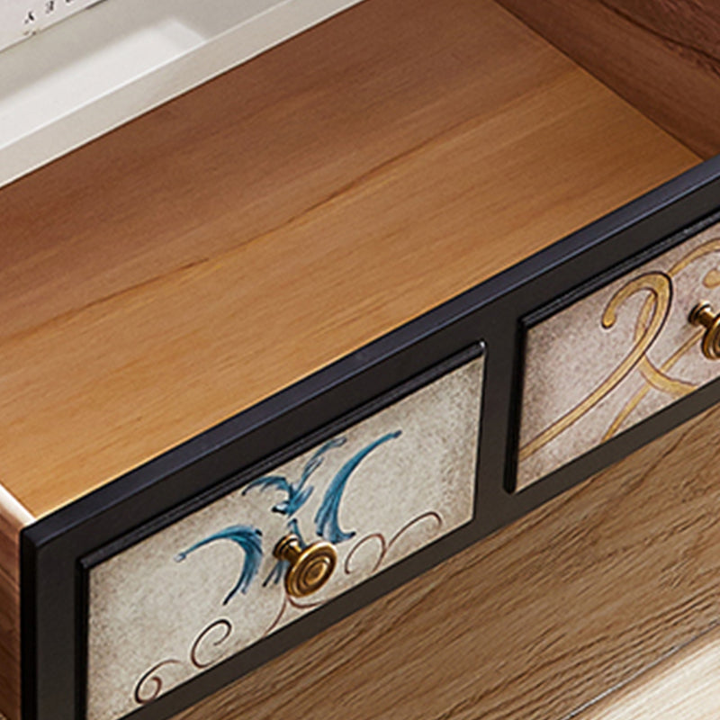 Cassettiera verticale per la casa tradizionale americana in legno con cassetti