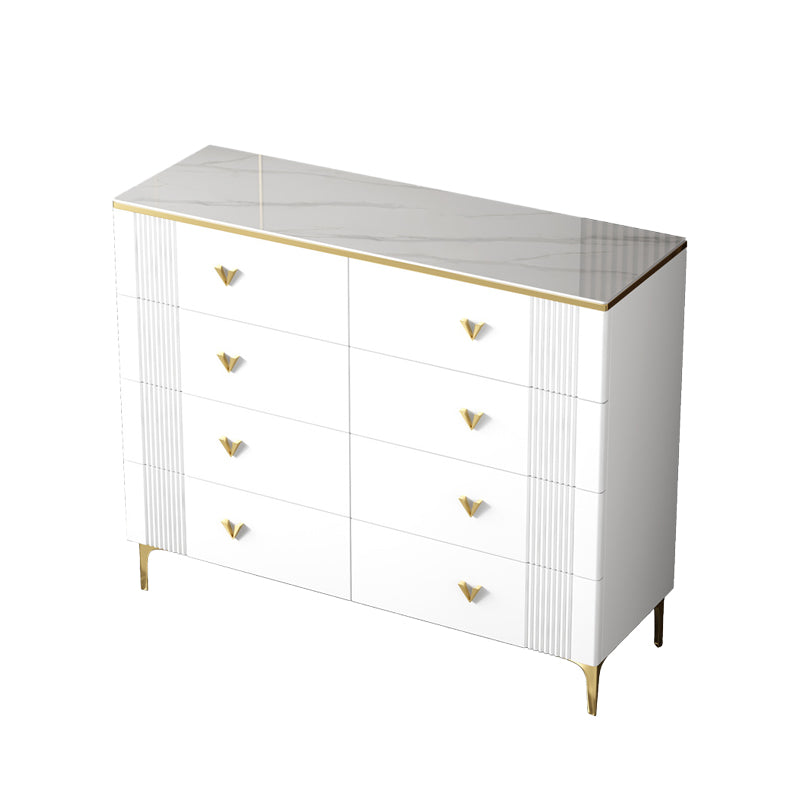 Glam Chest Bedroom Stone 15.7" Wide Chest in White with Drawers Clearhalo 'Bedroom Furniture' 'Dressers & Chests' 'dressers_chests' 'furn' 'furn_dressers_chests' 'Furniture' 6367506