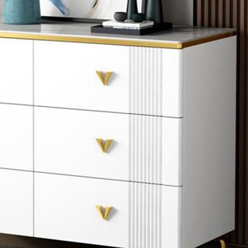Glam Chest Bedroom Stone 15.7" Wide Chest in White with Drawers Clearhalo 'Bedroom Furniture' 'Dressers & Chests' 'dressers_chests' 'furn' 'furn_dressers_chests' 'Furniture' 6367508