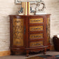 Cassettiera tradizionale in legno lavorato con 4 cassetti
