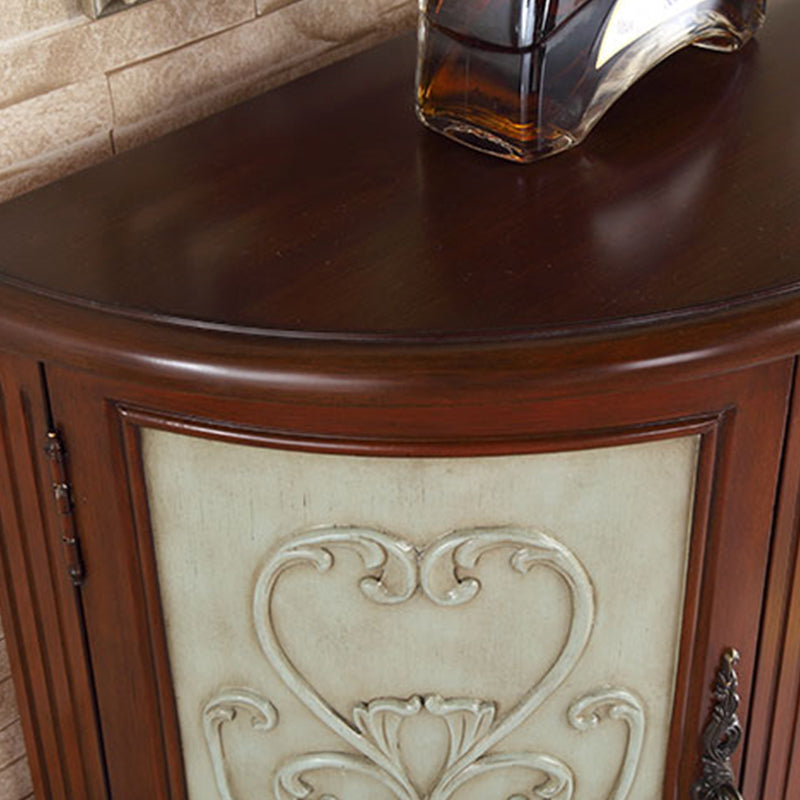 Cassettiera tradizionale in legno lavorato con 4 cassetti