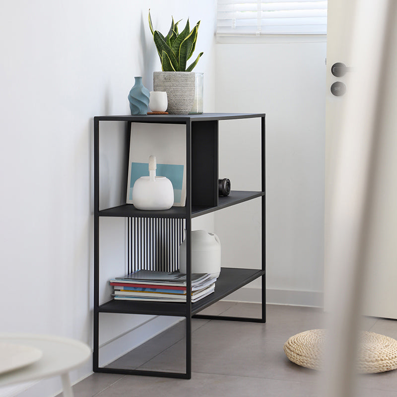 12.6 "W Tabla de acento de consola contemporánea Tabla de consola de acabado antiguo en metal