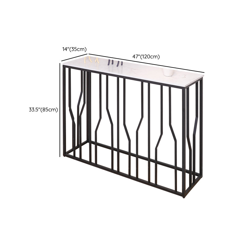 Modern Rectangle Console Table 1- Shelf 33.46" Tall End Table for Hall