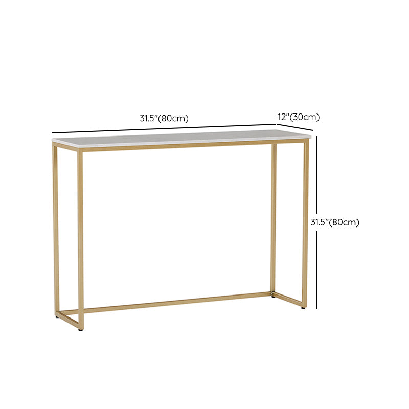 31 Inch Console Table 31.5-inch Tall Console Table 1-shelf Glam Accent Table for Hall - Clearhalo