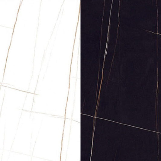 31.5-inch Tall Modern Console Table Stone Accent Table with Shelf