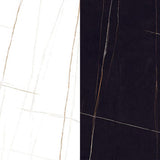 Mesa de acento de piedra moderna de 31.5 pulgadas de altura con estante