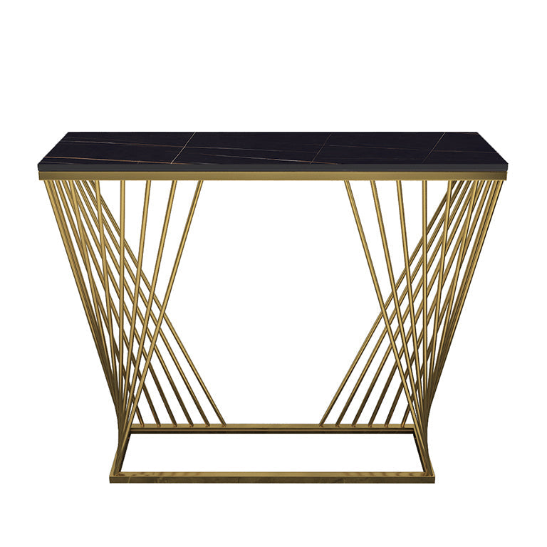 11.81" W Glam Console Accent Table Antique Finish Rectangle Console Sofa Table Clearhalo 'Console Tables' 'console_tables' 'Entry & Mudroom Furniture' 'furn' 'furn_console_tables' 'Furniture' 6367740