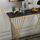 11.81" W Glam Console Accent Table Antique Finish Rectangle Console Sofa Table Clearhalo 'Console Tables' 'console_tables' 'Entry & Mudroom Furniture' 'furn' 'furn_console_tables' 'Furniture' 6367741