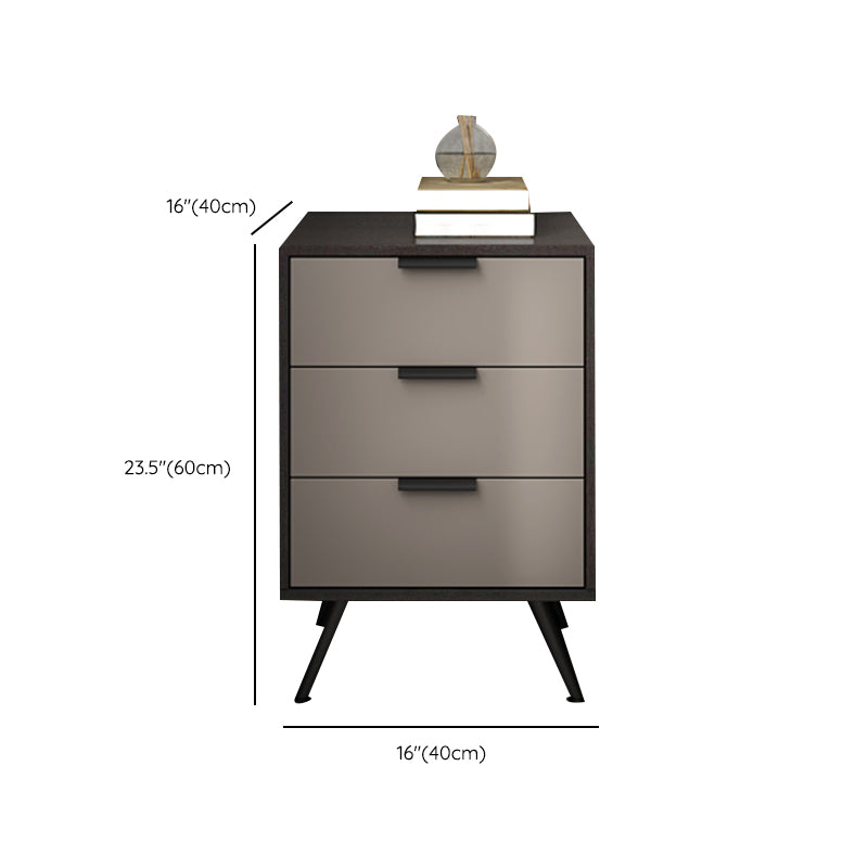 Comodino da letto in legno finto tavolo da notte contemporaneo con cassetti