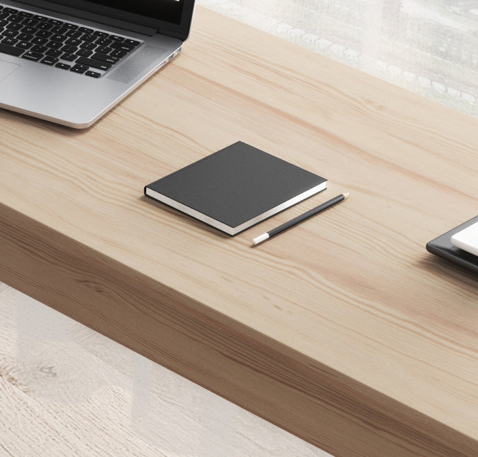 19 "W Hedendaags Writing Desk Solid Wood Natural Office Desk