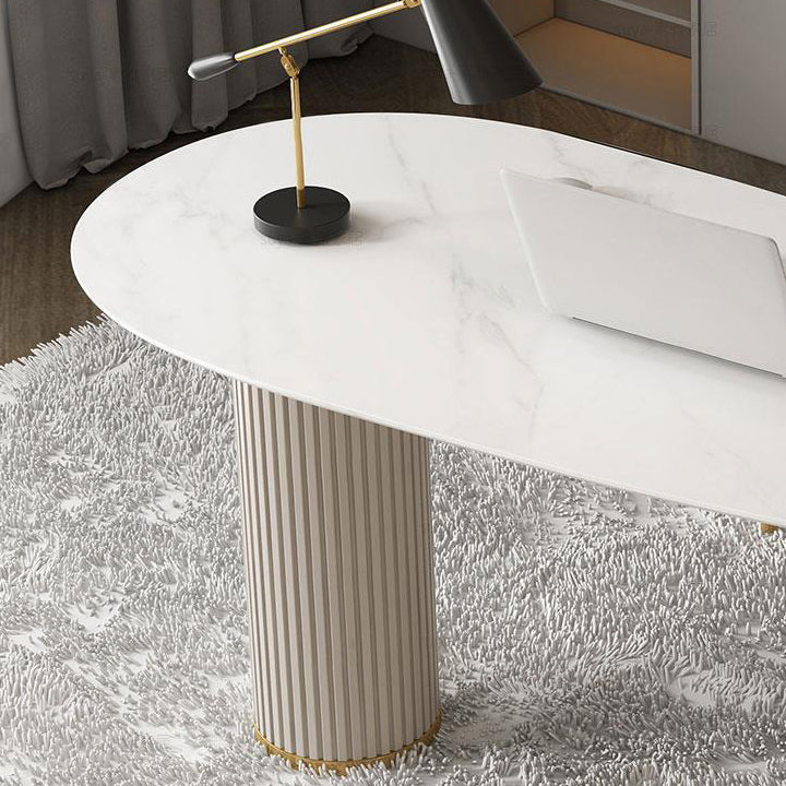 29.53" H Contemporary Office Desk White Secretary Desk with Drawers Clearhalo 'furn' 'furn_office_desk' 'Furniture' 'Office Desks' 'Office Furniture' 'office_desk' 6368827