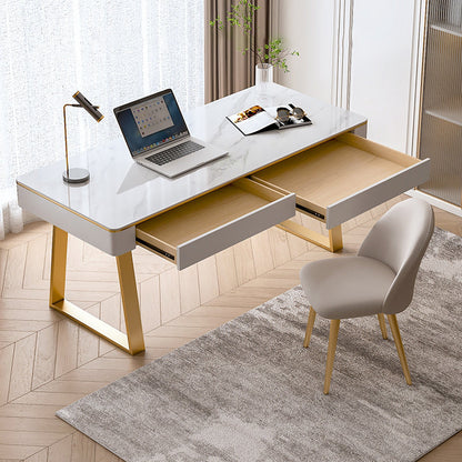 Scrivania rettangolare per ufficio rettangolare banco di computer con 2 cassetti