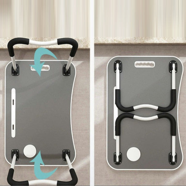 Modern Wood Writing Desk Floating drijvend 15,75 "W -laptoptafel met slee -basis