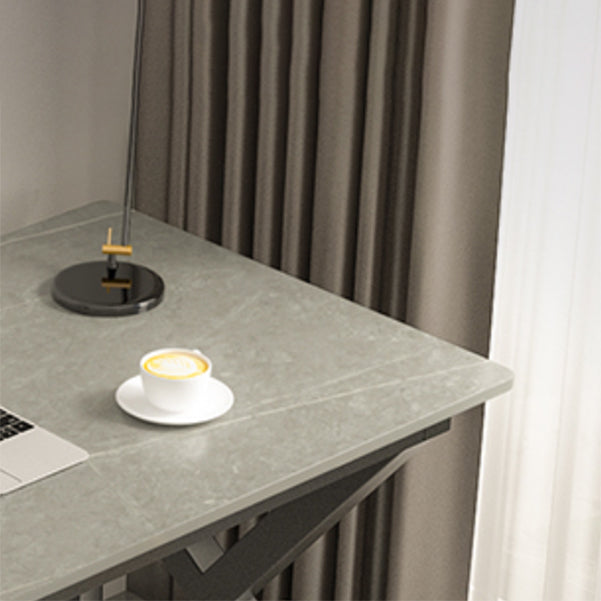 Bureau de bureau industriel Bureau d'ordinateur de finition antique rectangulaire avec des jambes métalliques