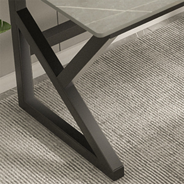 Bureau de bureau industriel Bureau d'ordinateur de finition antique rectangulaire avec des jambes métalliques