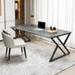 Contemporary Gaming Desk Rectangular Office Desk with Metal Legs Clearhalo 'furn' 'furn_office_desk' 'Furniture' 'Office Desks' 'Office Furniture' 'office_desk' 6368943