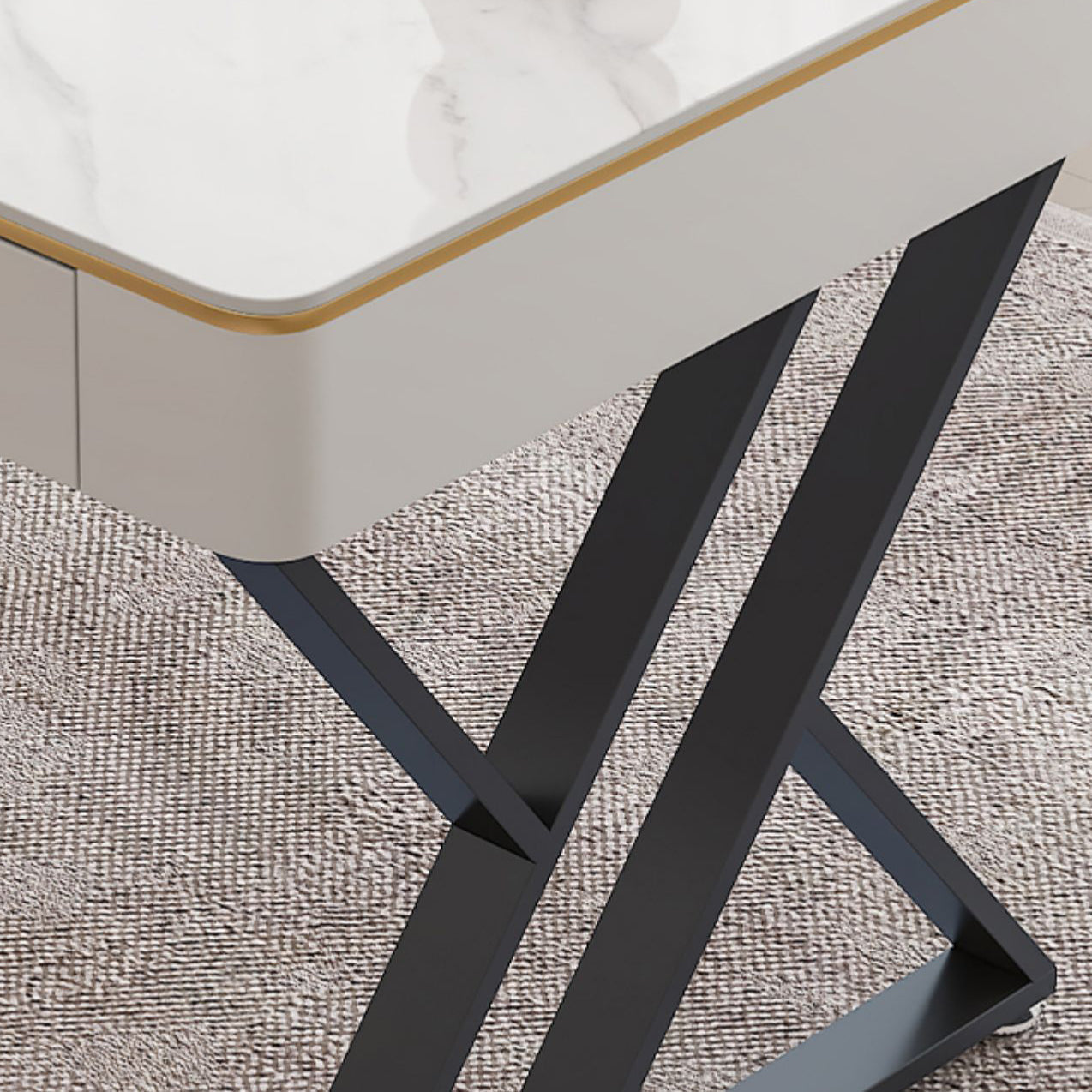 Glam Curved Office Desk Antique Finish Computer Desk with 2 Storage Drawers Clearhalo 'furn' 'furn_office_desk' 'Furniture' 'Office Desks' 'Office Furniture' 'office_desk' 6369062