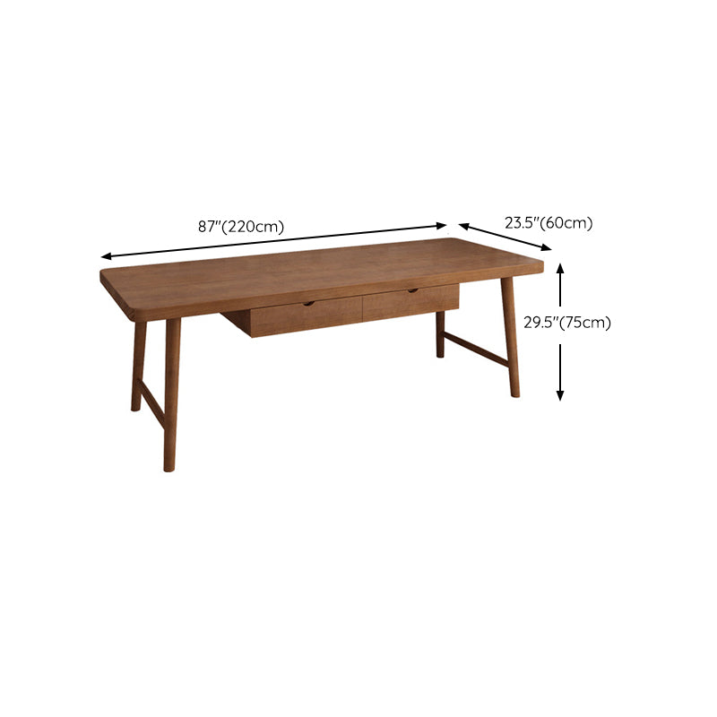 Contemporary Sled Office Desk Natural Solid Wood Writing Desk Clearhalo 'furn' 'furn_office_desk' 'Furniture' 'Office Desks' 'Office Furniture' 'office_desk' 6369120