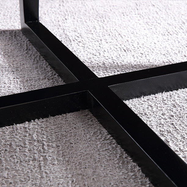 Metal Contemporary Dining Set 1/2/3 Pieces Black Stone Dining Table with Padded Chairs Clearhalo 'Dining Room Sets' 'Dining Tables & Seating' 'dining_room_set' 'furn' 'furn_dining_room_set' 'Furniture' 'Kitchen & Dining Furniture' 6369225