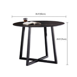 Metal Contemporary Dining Set 1/2/3 Pieces Black Stone Dining Table with Padded Chairs Clearhalo 'Dining Room Sets' 'Dining Tables & Seating' 'dining_room_set' 'furn' 'furn_dining_room_set' 'Furniture' 'Kitchen & Dining Furniture' 6369228