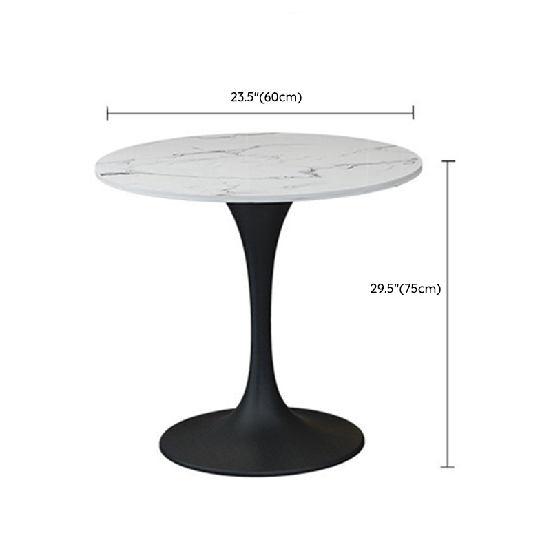 Ensemble de table à manger en marbre en faux marbre blanc 1/2/5 pièces