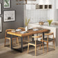 Rectangle Pine Wood Top Dining Table Set 1/5 Pieces Industrial Dinette Set for Home Clearhalo 'Dining Room Sets' 'Dining Tables & Seating' 'dining_room_set' 'furn' 'furn_dining_room_set' 'Furniture' 'Kitchen & Dining Furniture' 6369249