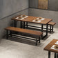 Industrial 1/2/3/5 Pieces Dining Set Rectangle Wood Dining Table for Dining Room