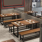 Industrial 1/2/3/5 Pieces Dining Set Rectangle Wood Dining Table for Dining Room