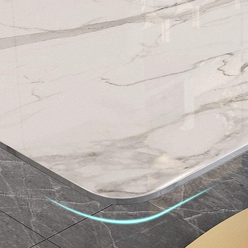 Nordic 1/5/7 Stücke Esszahlen Rechteck Stein Esstisch Set für Wohnzimmer