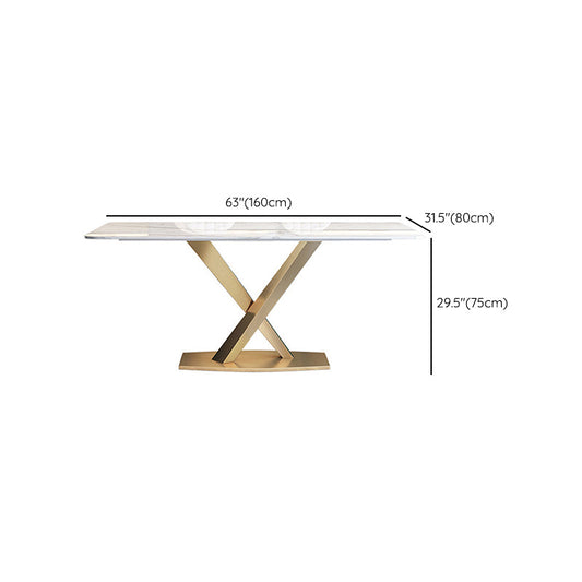 Nordic 1/5/7 Pieces Dining Set Rectangle Stone Dining Table Set for Living Room
