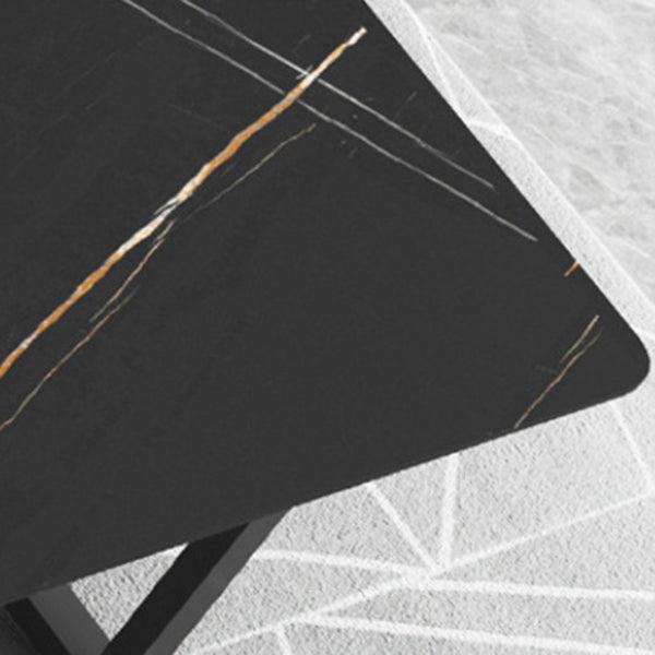 Moderne 1/5 stukken Dinerset rechthoekige stenen eettafel ingesteld voor woonkamer