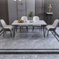 Modern 1/2/5/6/7 stukken Dinerset rechthoekige stenen eettafel voor eetkamer