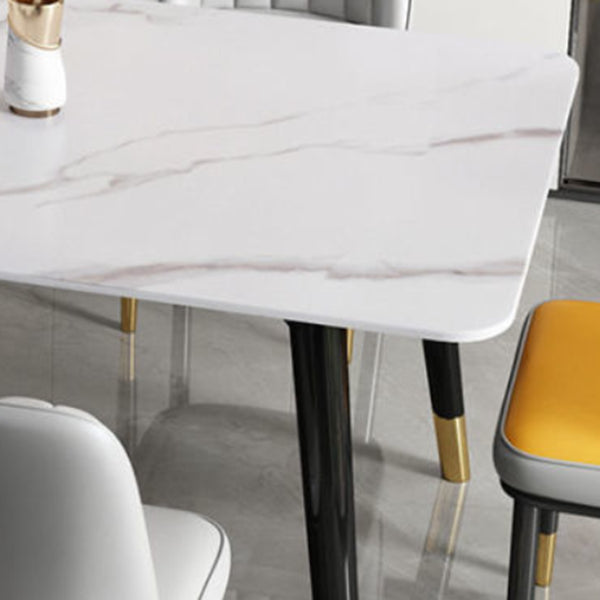 Modern 1/2/5/6/7 stukken Dinerset rechthoekige stenen eettafel voor eetkamer