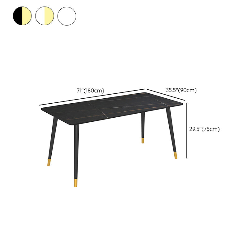 Modern 1/2/5/6/7 stukken Dinerset rechthoekige stenen eettafel voor eetkamer