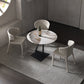 Glossy White Stone Dining Table Set 1/2/3/4 Pieces Modern Dinette Set for Kitchen