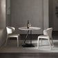 Glossy White Stone Dining Table Set 1/2/3/4 Pieces Modern Dinette Set for Kitchen