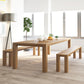 Modern 1/2/3/6/7 Pieces Dining Set Rectangle Wood Dining Table for Dining Room 3 Pieces: Table, 2 Benches Clearhalo 'Dining Room Sets' 'Dining Tables & Seating' 'dining_room_set' 'furn' 'furn_dining_room_set' 'Furniture' 'Kitchen & Dining Furniture' 6369436