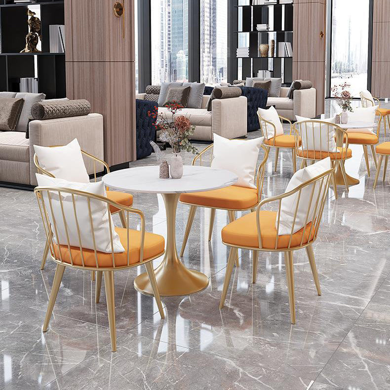 Ensemble de dînette moderne avec chaises en métal 1/2/4/5 pièces