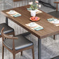 Industrial Dark Brown Dining Set 1/2/5/7 Pieces Solid Wood Dinette Set for Home