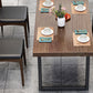 Industrial Dark Brown Dining Set 1/2/5/7 Pieces Solid Wood Dinette Set for Home